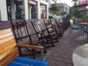 Rocking chairs at our hotel